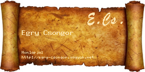Egry Csongor névjegykártya